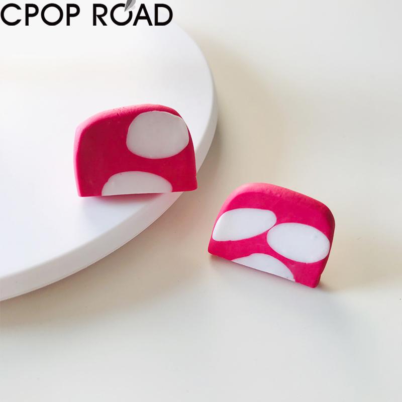 

Stud Creative Polka Dot Leopard Polymeric Clay Earrings For Women Color Fashion Jewelry Girl Gift