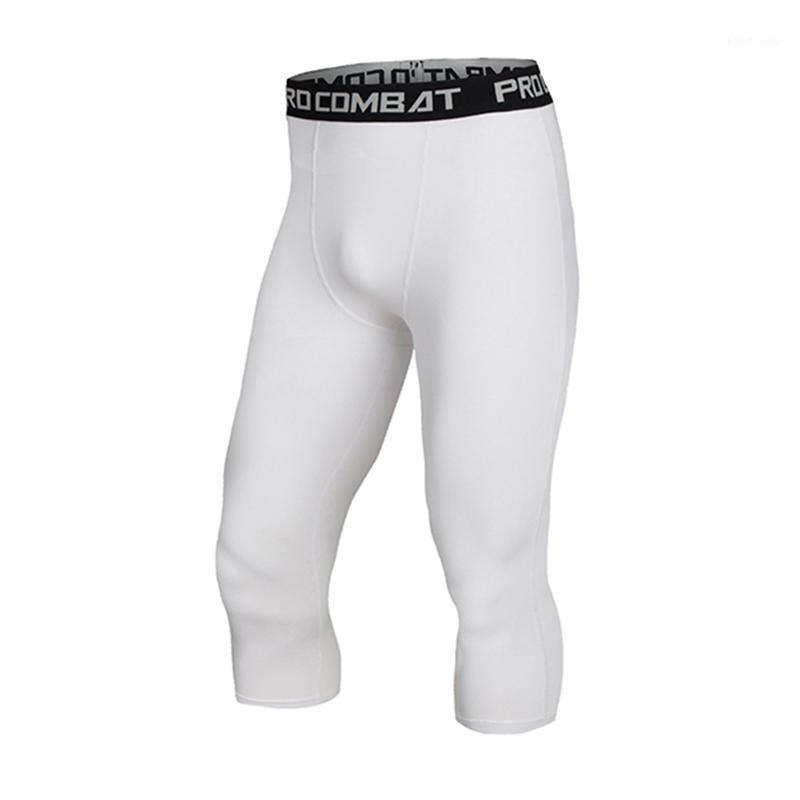 

Men compression pro running tights pants sports kit gym fitness basketball football soccer training 3 4 pant leggings elastic1, Cq717 white pants