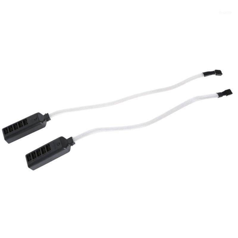 

HXHF One for Five Fan HUB 4-Pin PWM HUB Desktop Computer Radiator Fan FIN1