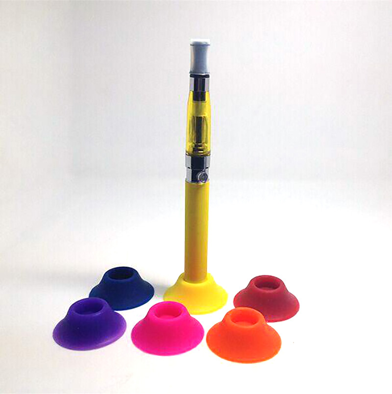 

Silicone Ego Sucker Base Suction Cup Holder Display Stands Silicone Base Portable E-cigarette Rubber Caps Vape Pen Holder