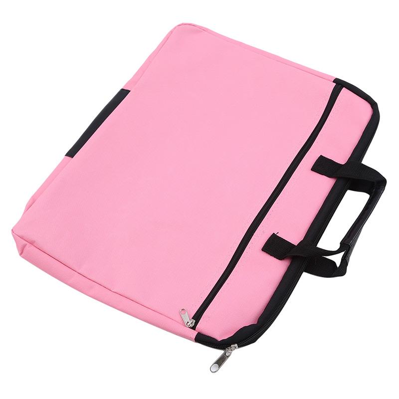 

Portable Document Bag Canvas A4 Office Zipper Bag Large Capacity Men Women Handbag multi-layer Information Briefcase Meeting, Sky blue