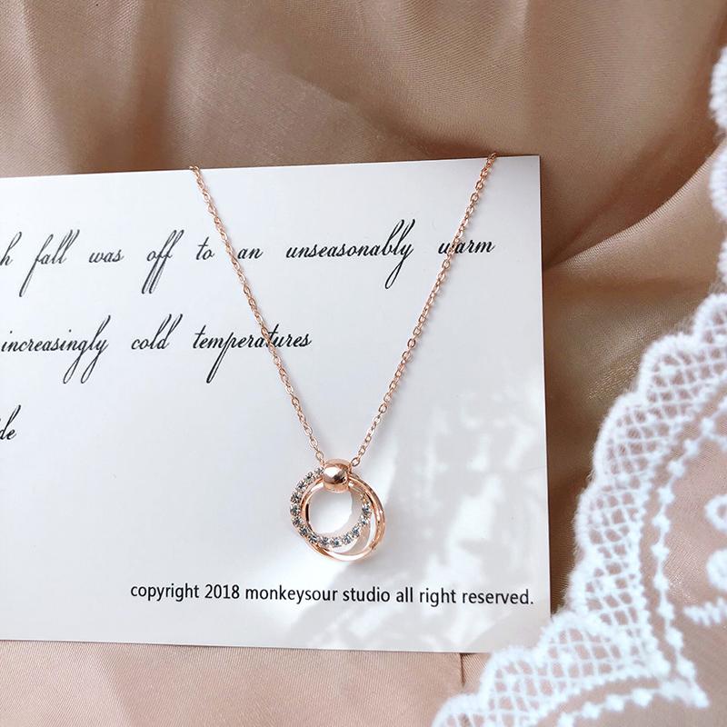 

kpop Fashion stainless steel Necklace Women Cute Elegant Girl Style stainless steel chain Pendant Choker Korean jewelry 2021