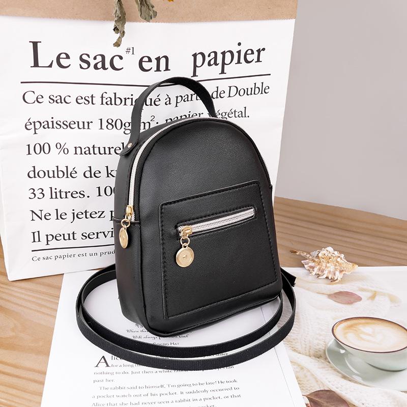 

Ins Super 2021 Spring and Summer New Korean Version of Mini Backpack Fashion Female Crossbody Bag Female Travel Bag, Black