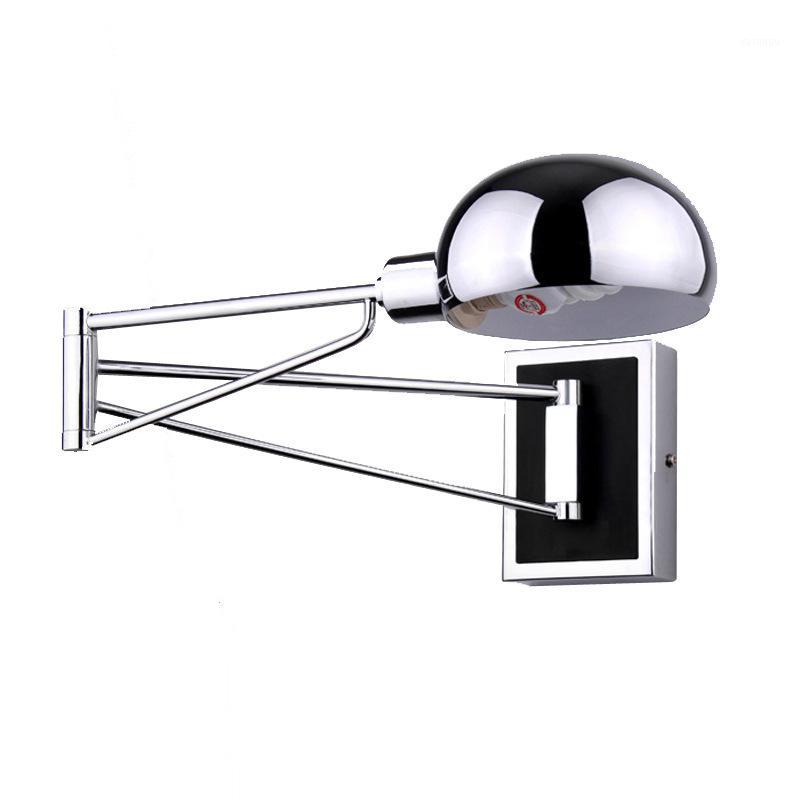 

Modern Simple Home Bedside Lighting Decorate LED Luminaire Creative Folding Iron Swing Long Brush Holder Wall Light1