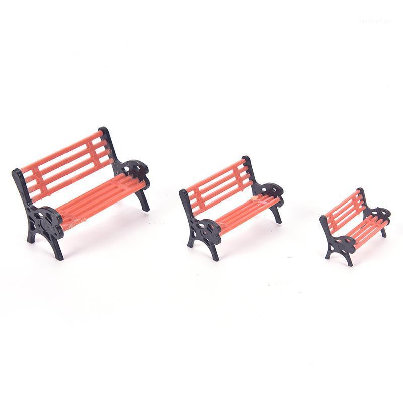 

1PCS Modern Park Benches Miniature Crafts Toys Fairy Garden Miniatures Accessories For Doll House Home Decor1