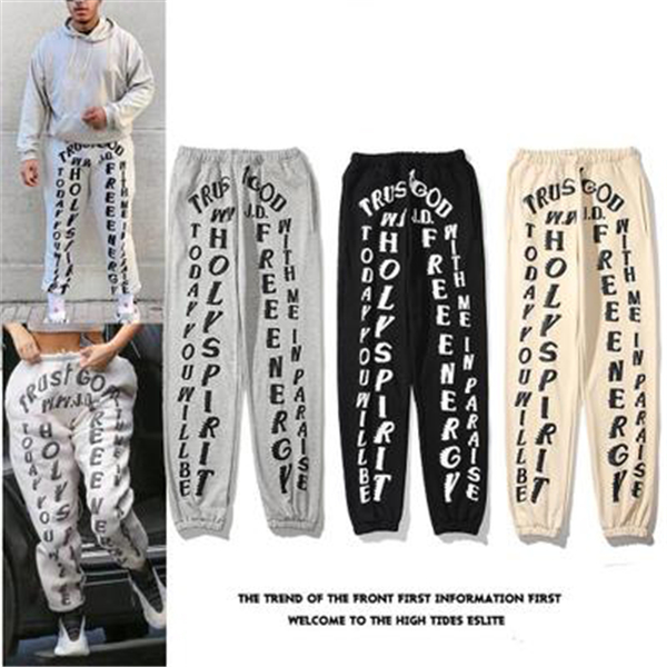 

New jogging pants printed cotton sports camouflage sportsman harem pants spring and autumn ribbed trousers high quality sports pants, Black