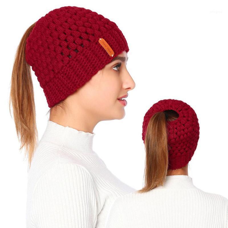 

Beanie/Skull Caps Winter Knitted Hat Ladies Girls Stretch Tag With Perforated Warm A2H51