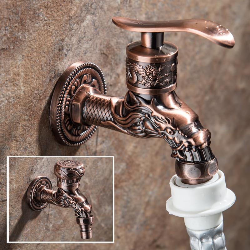 

Home Zinc alloy Wall Mount Decorative Outdoor Garden Faucet Wash Basin Mop Washing Bibcock Machine WC Taps Torneira parede