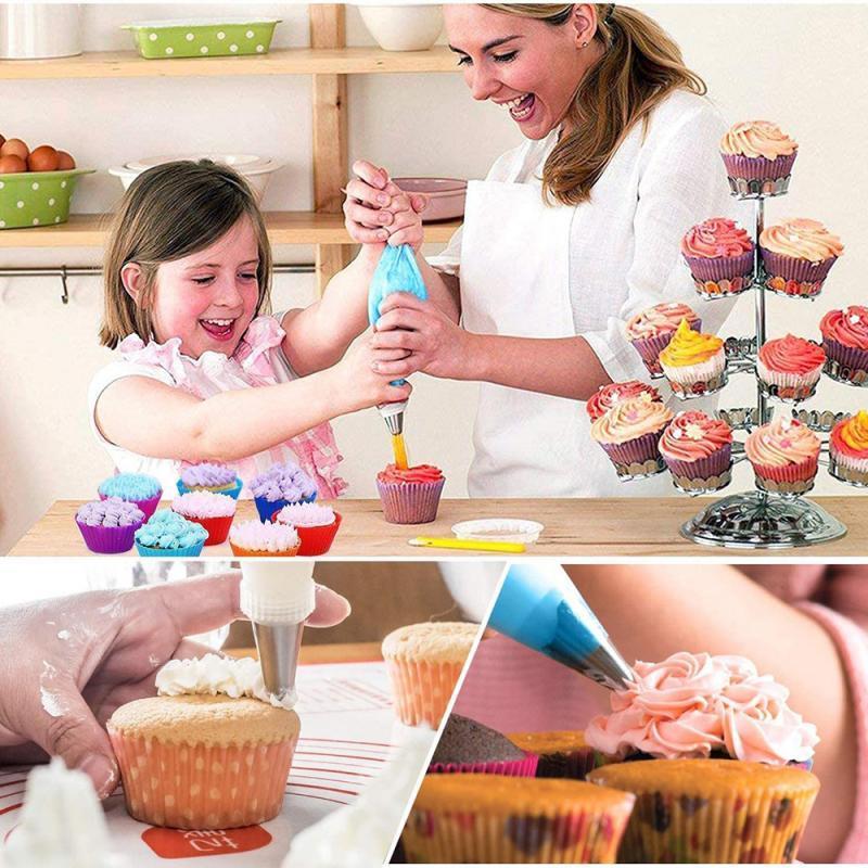 

Cake Decoration 82PCS/Set Baking Tool Set Stainless Steel Nozzle Cream Scrapers Pastry Bag Icing Piping Converter DIY Cream1