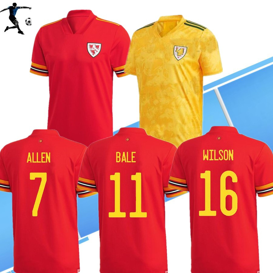 

S-4XL 2020 wale S soccer jersey Euro cup 2020 wa les HOME away Men kids football shirt BALE JAMES maillot de foot RAMSEY Camisetas, Black;yellow