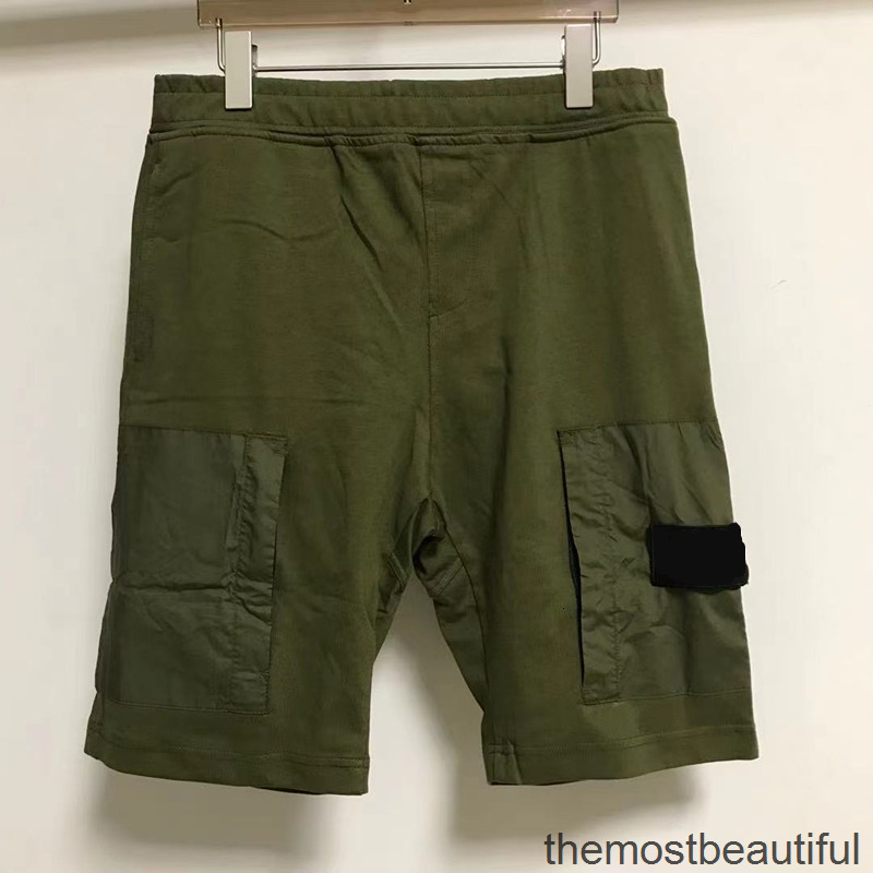 

Men's Shorts solid Summer casual European and American fashion brand Sports pants Holiday Beach Capris pure cotton Comfortable versatile AFK5, 1# packing bag