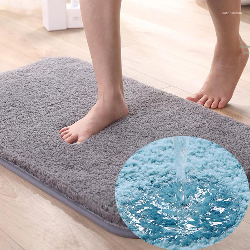 

Super Absorbs Doormat Latex Backing Non Slip Door Mat Velvet Water Absorption Carpet Entrance Rug Bathroom Carpets LDT021, Pink