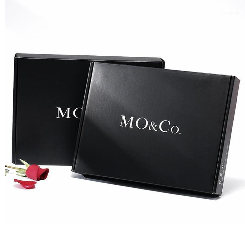 

100Pcs Custom High quality corrugated paper shipping mailer black boxes printed Dress Packaging And hair wigs gift box1