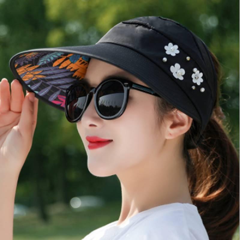 

MYZOPER 2020 Fashion New Printing Casual Beach Hat Women's Hat Korean Version Foldable Travel Summer Adult Cap, Picture color
