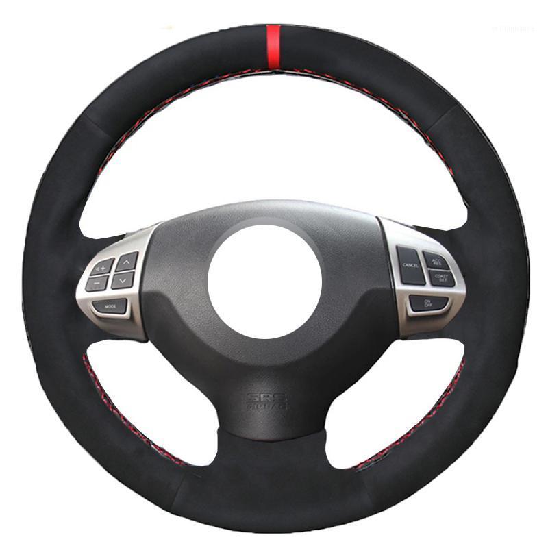 

Steering Wheel Covers Black Alcantara Suede Leather DIY Car Cover For Mitsubishi Lancer EX 10 X Outlander ASX Colt Pajero Sport