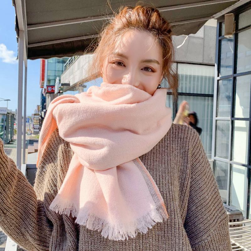 

Autumn and winter new Korean version cashmere scarf women 100 long student sweet thickened scarf shawl