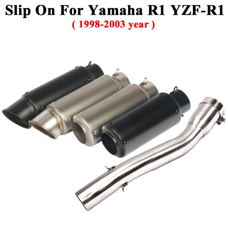 

Slip On For R1 YZF-R1 1998- 2003 Motorcycle SC GP Project Racing Exhaust Escape Modified Muffler Middle Connect Link Pipe