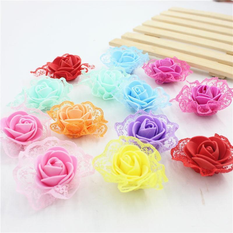 

60 pcs / lot Pectoral Flower Head Wreath Foam PE Bubble Pink Creative Bouquet Wedding Dress Materials DIY Decorative Wreaths1, White