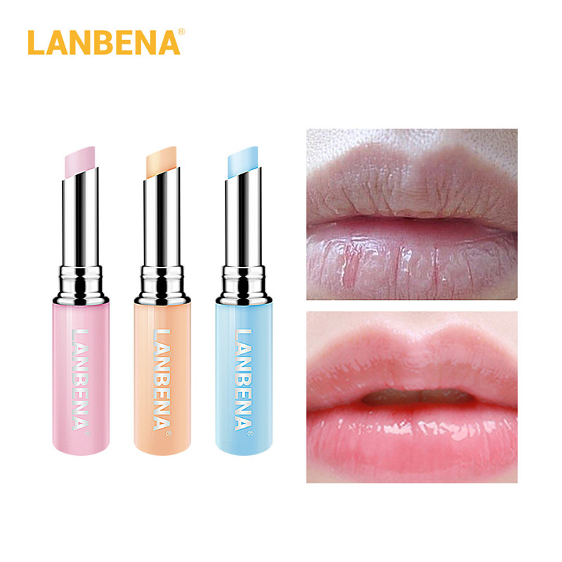 

LANBENA Chameleon Lip Balm Long-lasting Moisturizing Natural Nourish Reduce Fine Lines Temperature Change Lip Plumper Lip Care