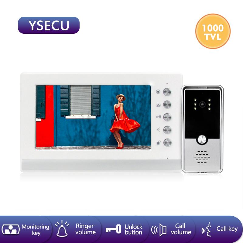 

YSECU 7 inch 1000TVL HD Video intercom kit for home security,Video Door Phone with lock,Video Intercom