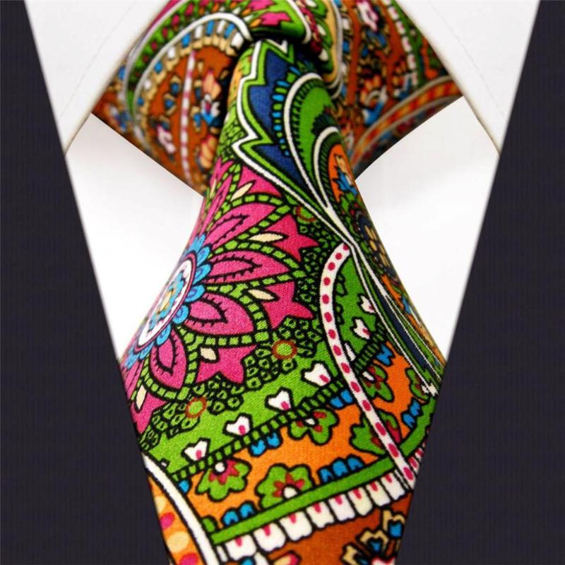 

u31 Paisley Multicolor Red Green Yellow Blue Mens Ties Necktie 100% Silk Printing Handmade Brand New