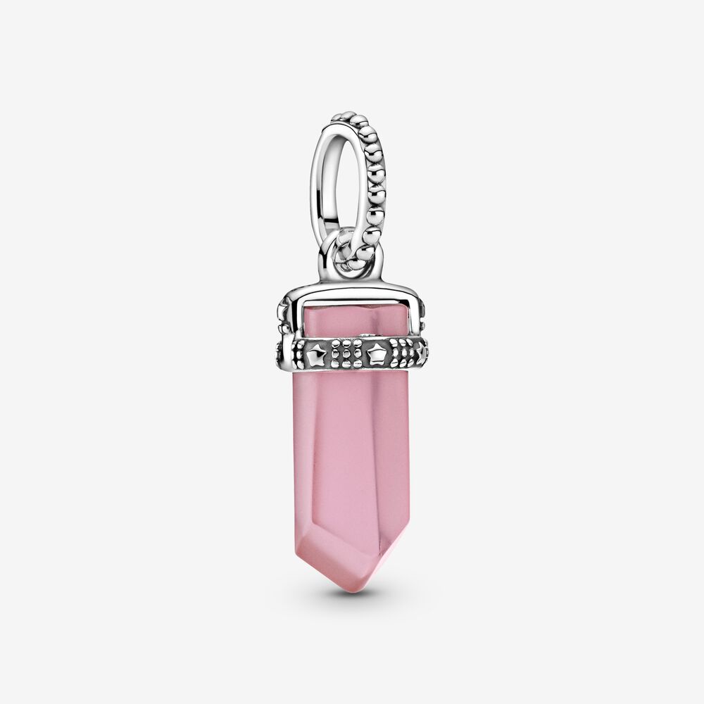 

New Arrival Authentic 925 sterling silver Pink Amulet Pendant Fashion Jewelry making for women gifts free shipping
