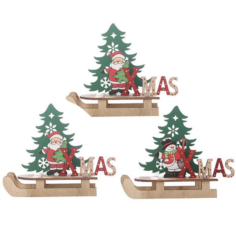 

Hot Christmas Wooden Ornaments Christmas Tree Decor Merry Decoration for Home Decor
