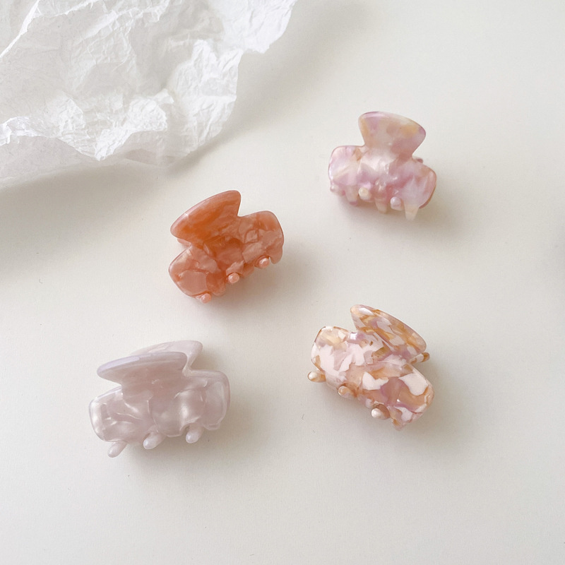 

Length 3.5 CM Women Mini Size Square Floral Hair Clamps European Geometric Acetic Acid Bang Hair Clips Claw Girls Head Wear Ponytail Scrunchies Hairpins 9 Colors