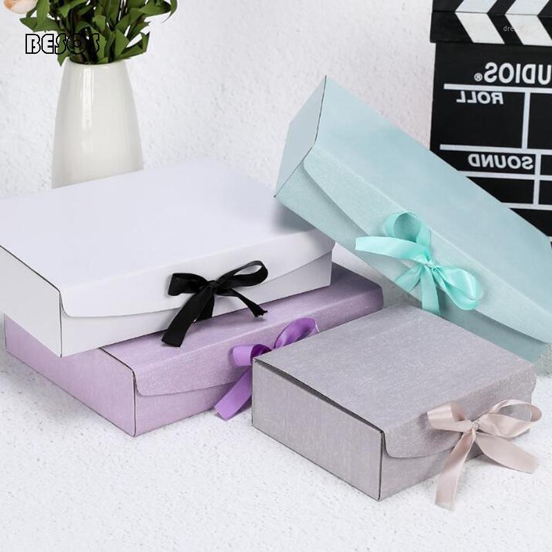 

Wholesale Color Folding Ribbon Gift Box Activities Party Wallet Belt Pajamas Silk Scarves Bra Decorative Pack Gift Box1