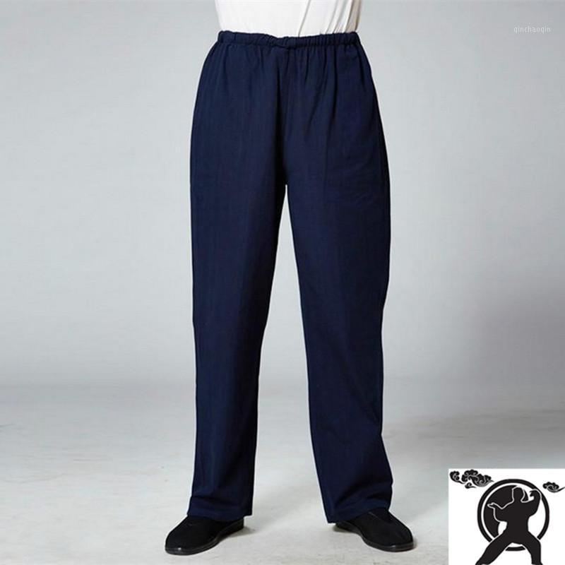 

Pure cotton Martial Arts sports pants old-coarse male breathable trousers Chinese Tang traditiona tai chi leisure pants1, Beige