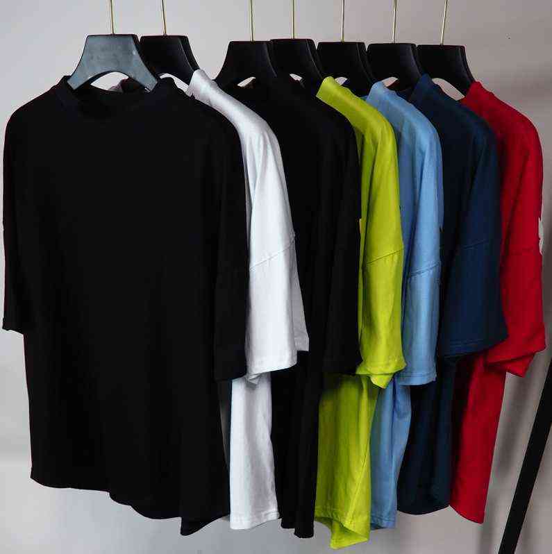 

Large Angels Beauty Tide Back Printing Palm Round Neck Short Sleeve T-shirt Men and Women 7 Colors, Rose red