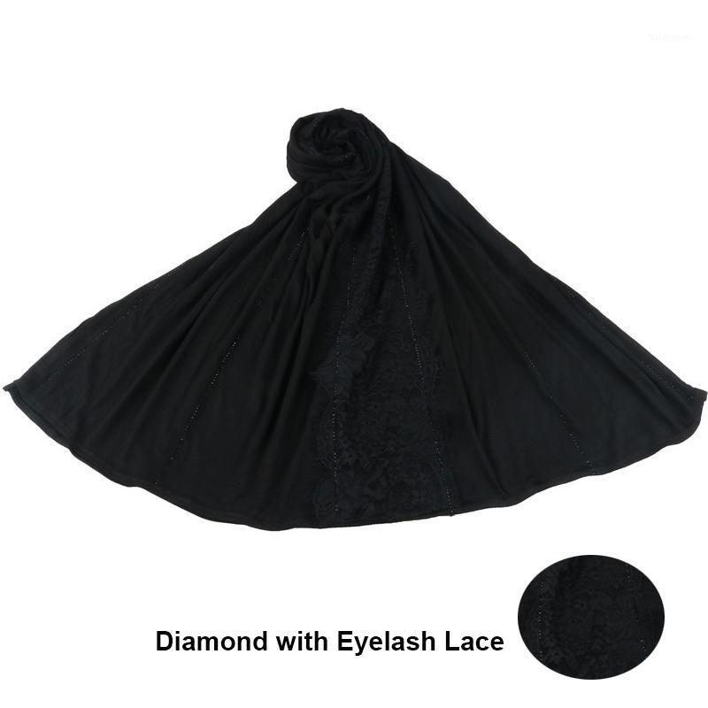 

SMG Design 18 lines stones with lash Lace stretchy Jersey Hijab scarf Soft Materail Muslim Shawls Wraps1