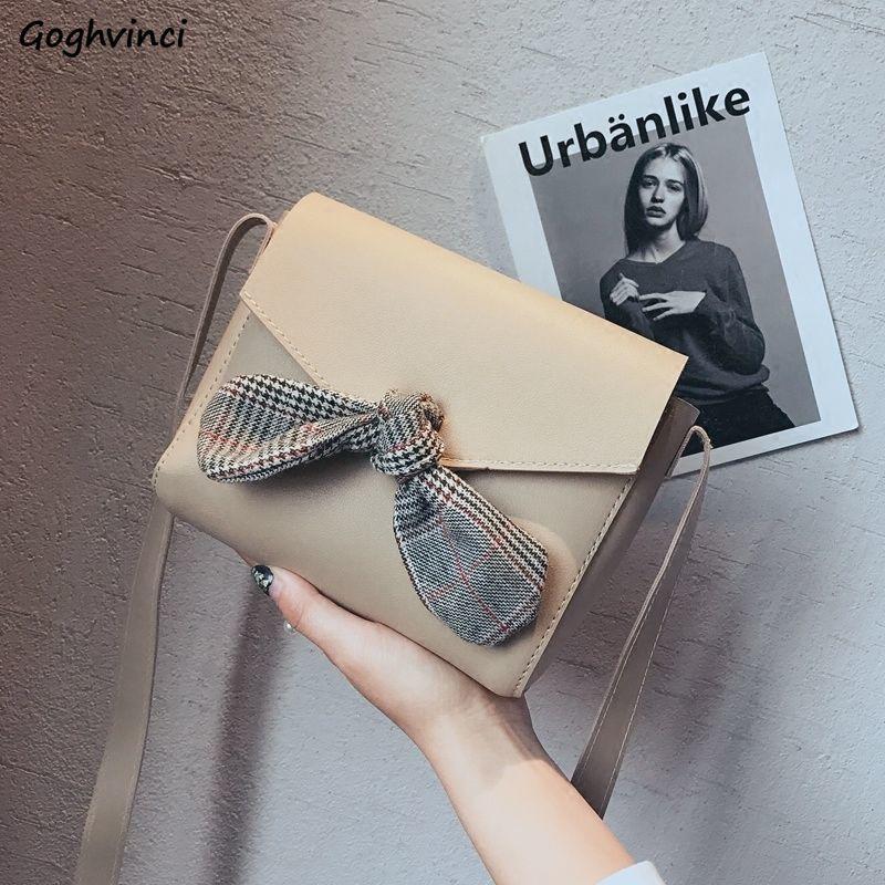 

Shoulder Bags Women Crossbody Bag Bow Zipper Casual Solid Female Mini Purse Portable PU Simple Fashion Elegant Ulzzang Chic New, Khaki