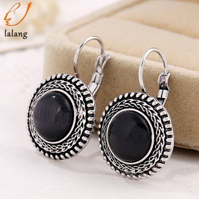 

Fashion Boho Big Stud Earrings For Women Jewelry Brinco Carved Vintage Tibetan Bohemian Style Earrings