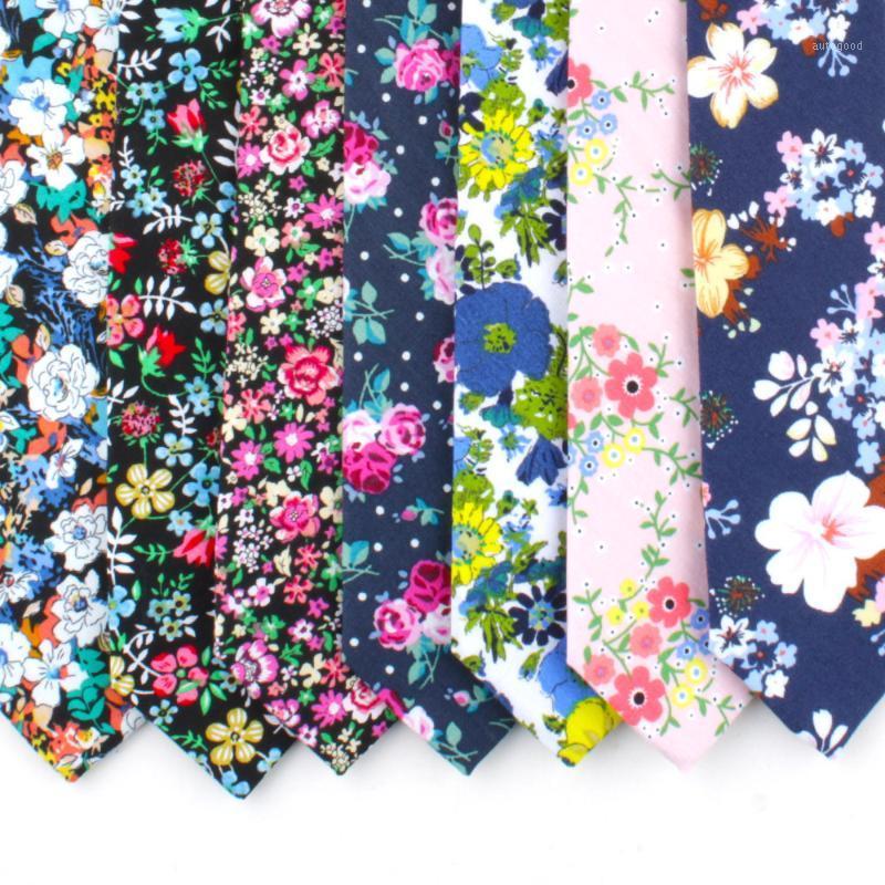 

Neck Ties 6cm For Men Necktie Women Retro Floral Cotton Casual Slim Tie Gravata Wedding Party1