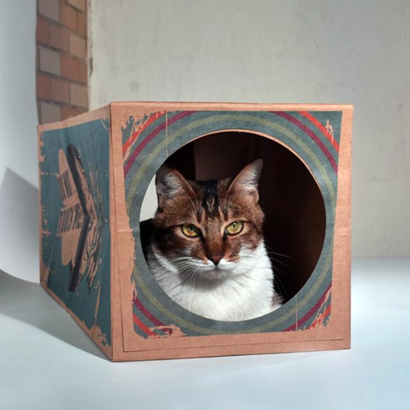 

Folding Kitten Cat Tunnel Tube Corrugated Paper Crinkle Small Pet Funny Toy Indoor Outdoor Pet Cat Training Toy for