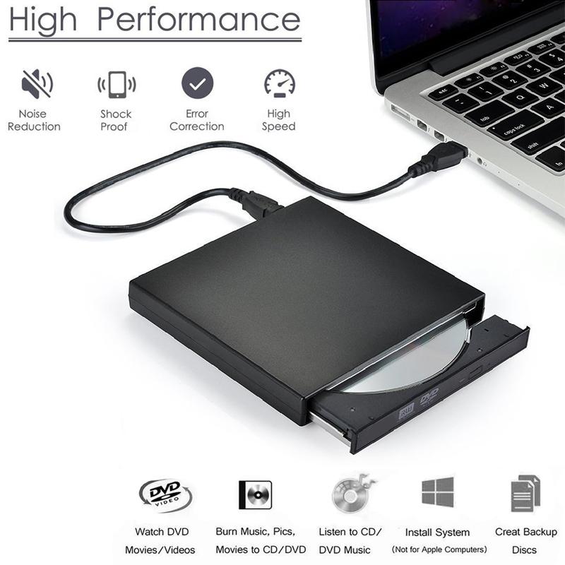 

Slim External DVD RW CD Writer Drive Burner Reader Player Optical Drives USB 2.0 CD/DVD-ROM CD-RW For Laptop PC Chassis DVD