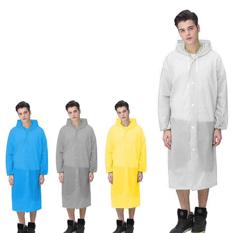 

Rain Coat Hooded Emergency Rain Poncho for Men Women, Blue