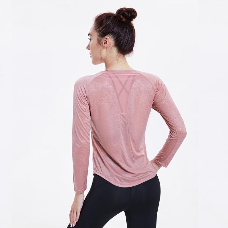 

Willarde Sport Workout Shirts Running Long Sleeves Women Quick Dry Mesh Fitness Yoga Tops with Thumb Holes1, Fbf20964