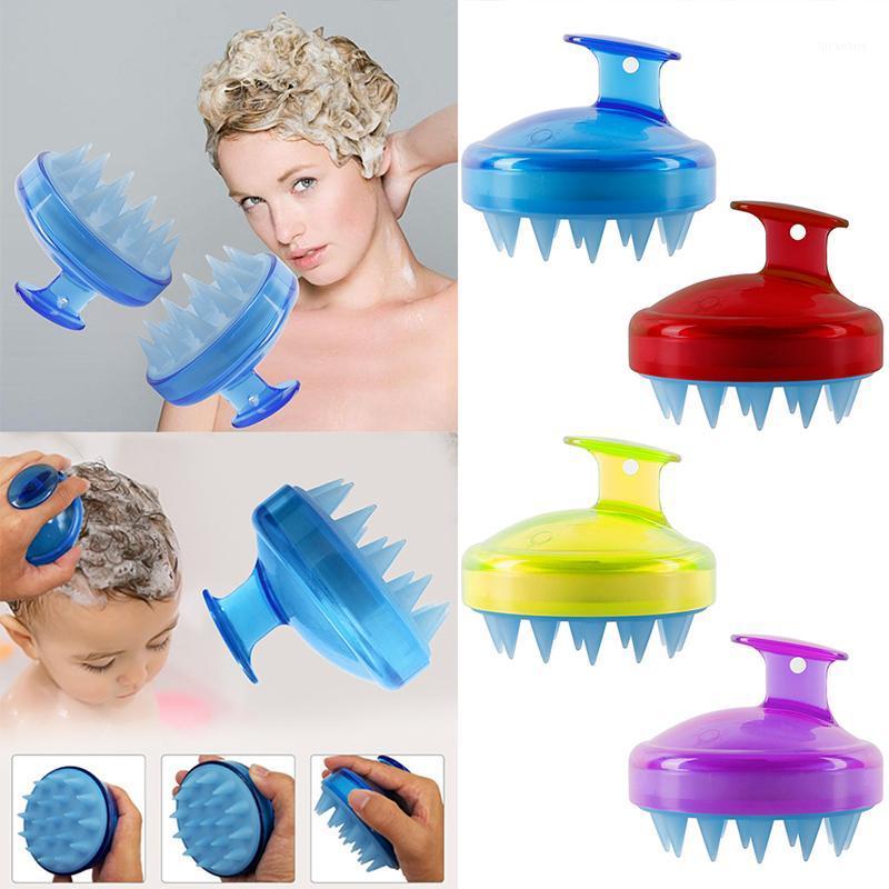 

Washing Hair Massager Combs Round Plastic Shampoo Scalp Shower Body Beard Shampoo Brush Hair Styling Tools1