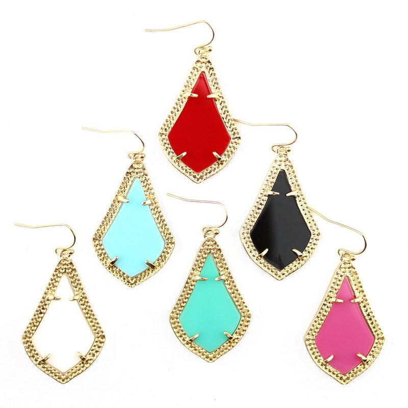 

2020 Fashion Brand Inspired Design Chandelier Earrings Gold Frame Teardrop Drop Earrings For Women Statement