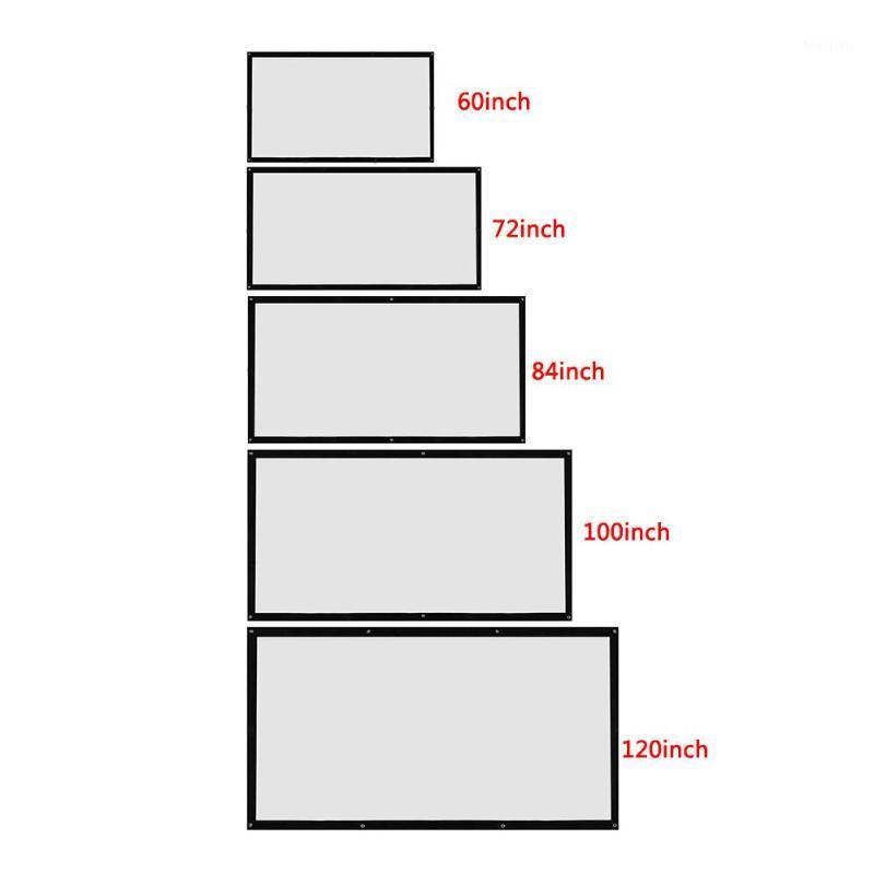 

Projector Screen Canvas 3D Wall Mounted Projection LED Screen for Home Theater 60/72/84/100/120in1