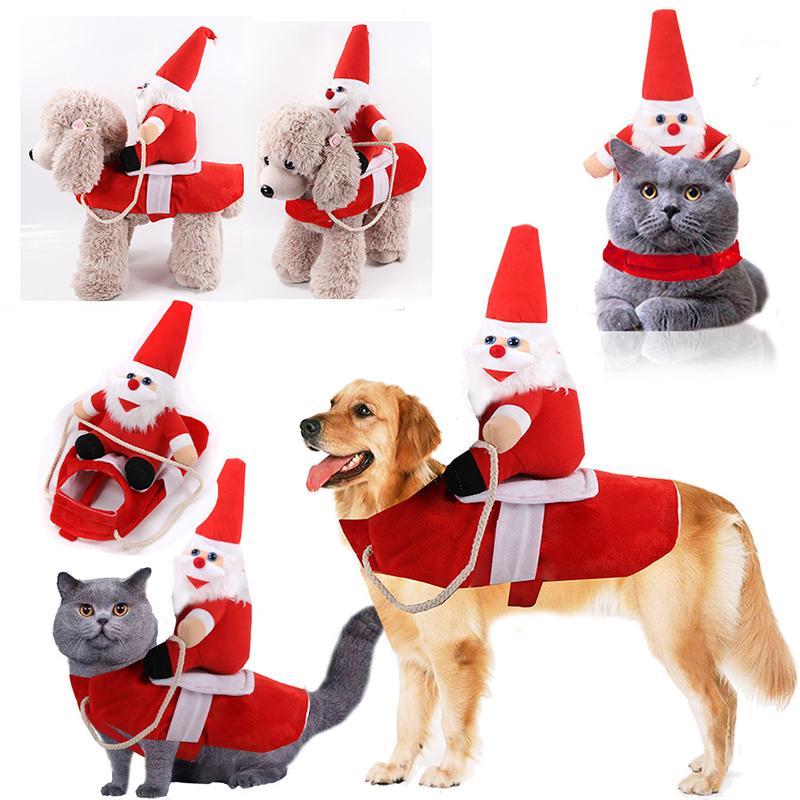

Pet Dog Cats Clothes Large And Medium-sized Dogs Riding Clothes Turned Into Halloween Santa Costume Supplies Jumpsuit For Dogs1, Red