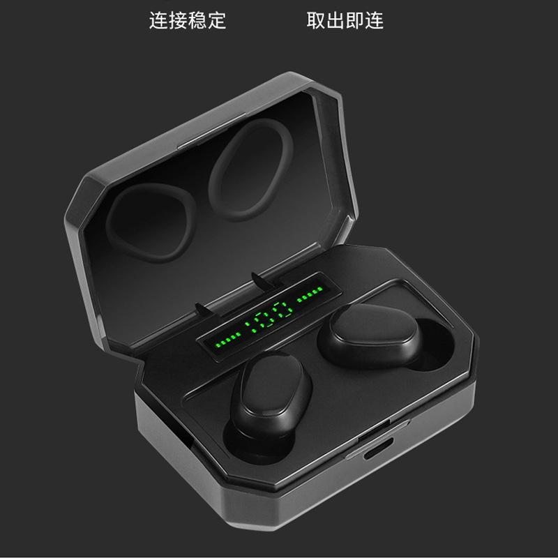 

Dt14 Bluetooth 5.0TWS Stereo Headphones Dual Handle Wireless HiFi Bluetooth Headset with Charging Warehouse, White