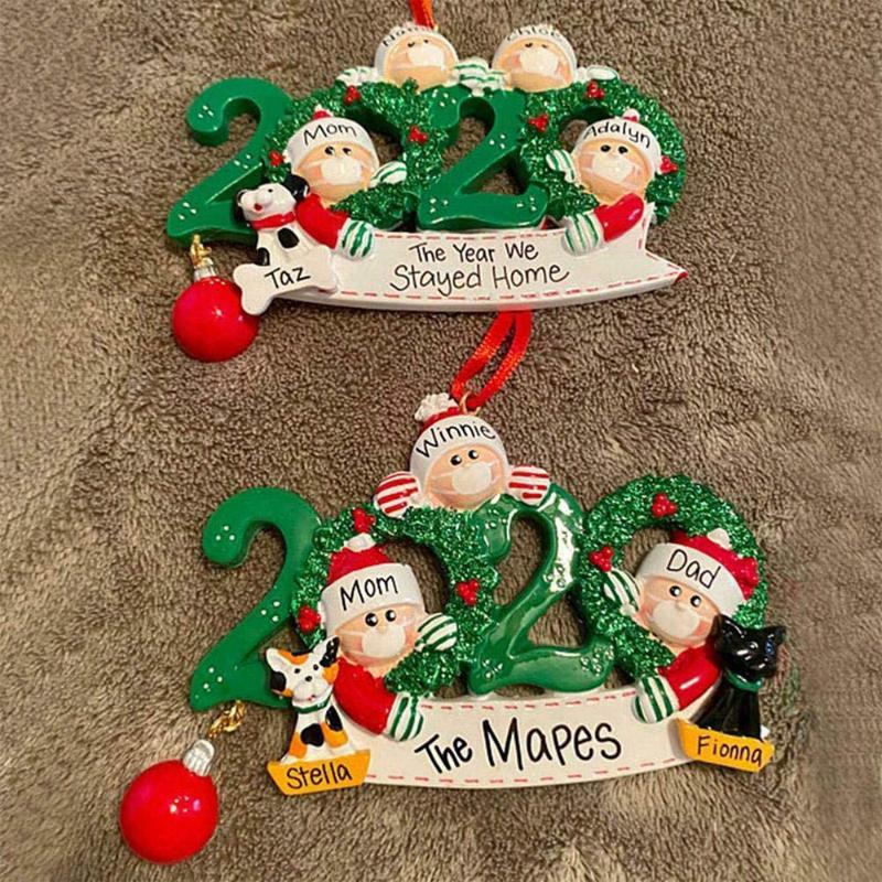 

Pendant Ornament Resin Snowman Mask Santa Claus Christmas Tree Pendant Ornament Home Decoration