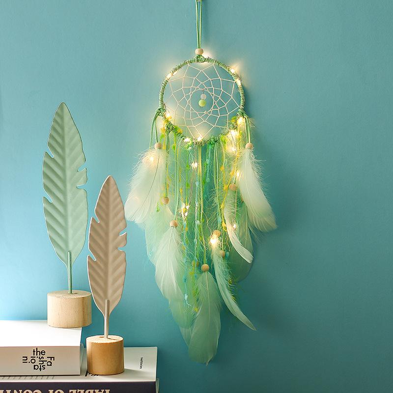 

LED dream catcher green dreamcatcher lights baby bedroom decoration kids room decoration best gift for girls