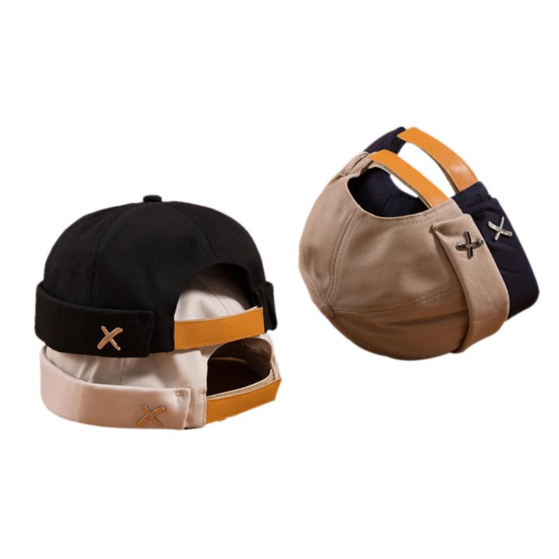 

Unisex Brimless Beanie Hat Rolled Cuff Watch Cap Retro Skullcap Sailor Docker Cap for Men Women