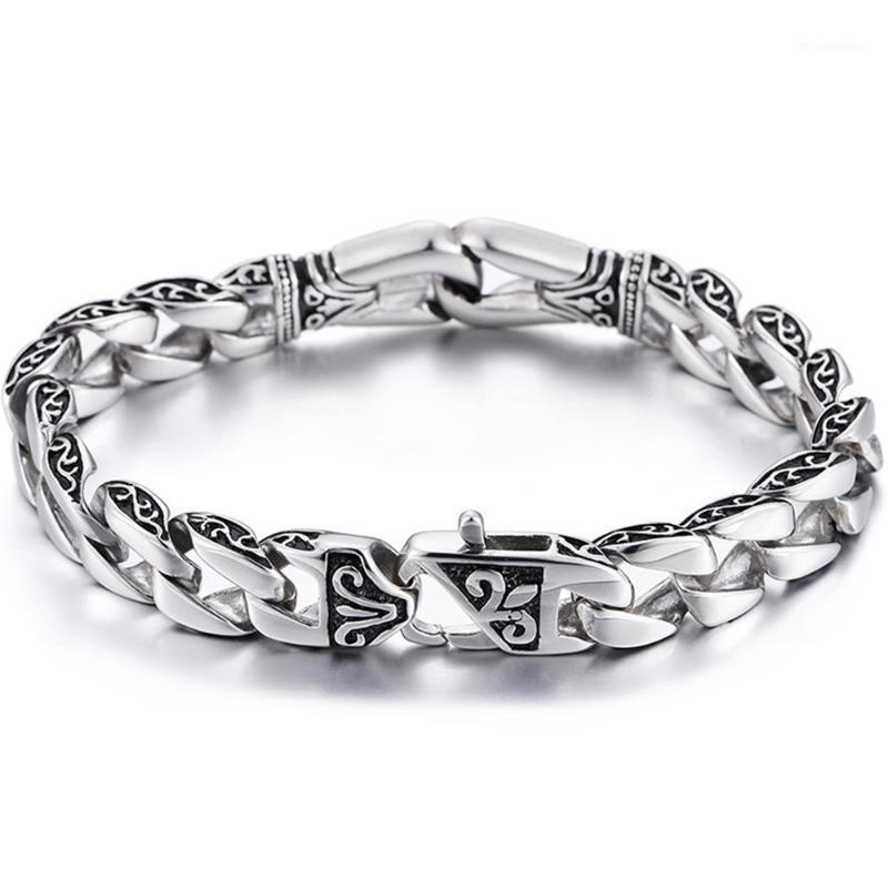 

Vintage Men's Bracelet 15mm Wide Paraoh Pattern Link Chain Bracelet Bangle Jewelry 8.85inch1