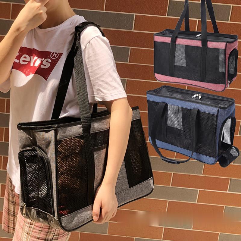 

Travel Bag Cat Bag Breathable Mesh Material Teddy Pet Going Out Portable Dog Supplies Backpack Hand High Quality Fabric