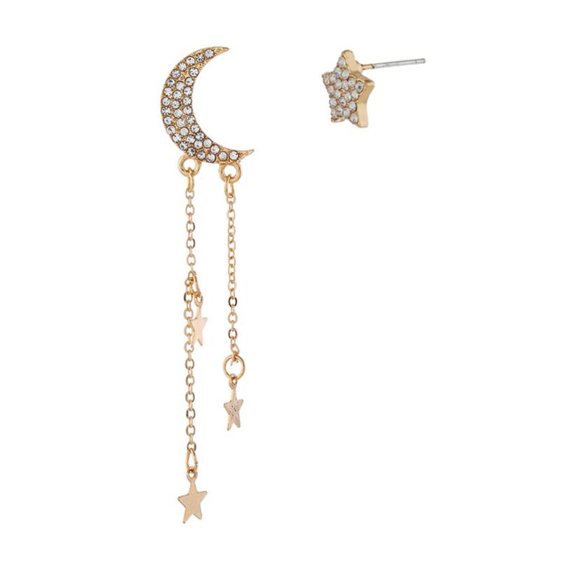 

1 Pair of Tassel Earrings Decorative Ear Studs Ear Jewelry for Woman (Golden